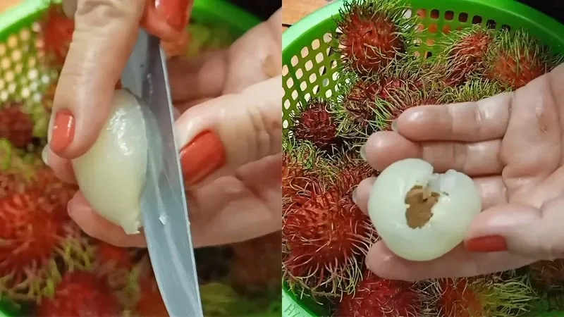 Lựa chọn những quả chôm chôm có lông tươi và màu sắc đỏ thắm để đảm bảo chất lượng