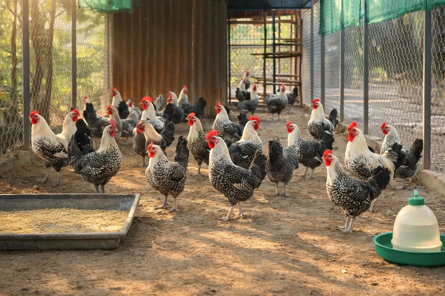 Mô hình nuôi gà Ai Cập Tam Hoàng trong không gian nhỏ hiện đại và đảm bảo vệ sinh