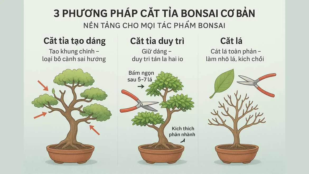 ky-thuat-cat-tia-bonsai-03 Kỹ thuật cắt tỉa đúng cách giúp cây duy trì dáng bonsai nghệ thuật và kích thích ra hoa